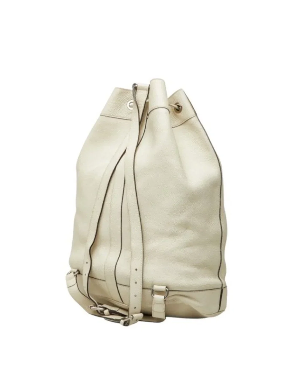 Gucci Bamboo Backpack White Leather